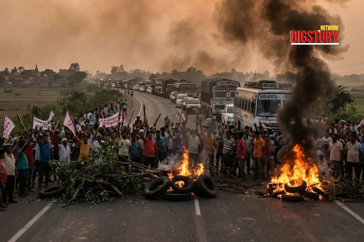 Bengal Burns: NH-12 Blocked as Migrant Death Sparks Riots